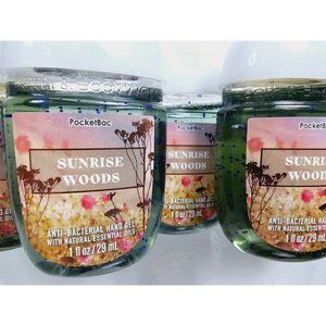 5 SUNRISE WOODS Bath & Body Works Pocketbacs 1oz each New